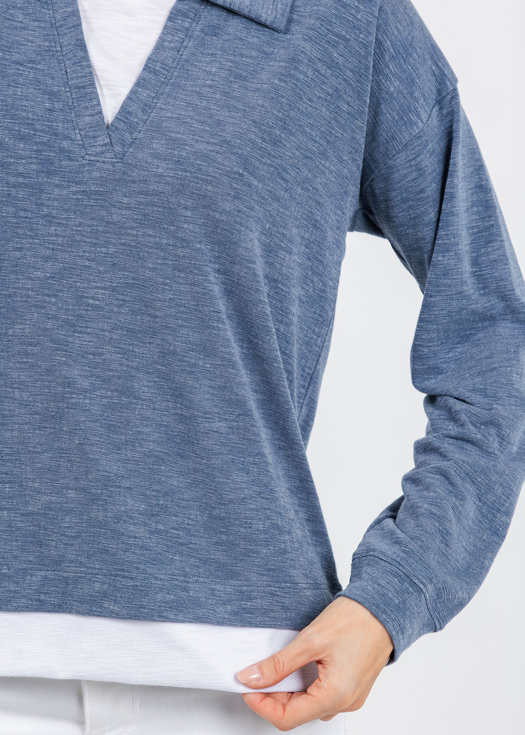 Nally & Millie Lily Layered Polo in Seaport available at Barbara Katz