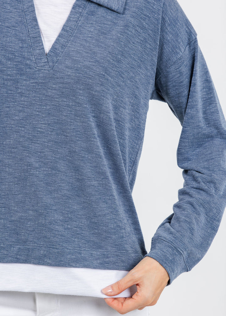 Nally & Millie Lily Layered Polo in Seaport available at Barbara Katz