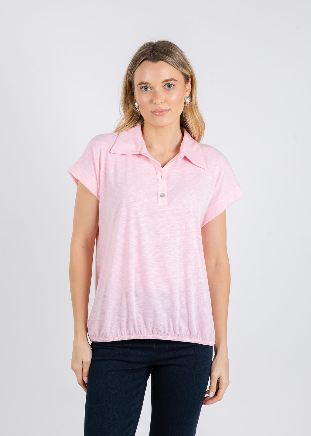 Nally & Millie Wrenley Polo in Baby Pink available at Barbara Katz