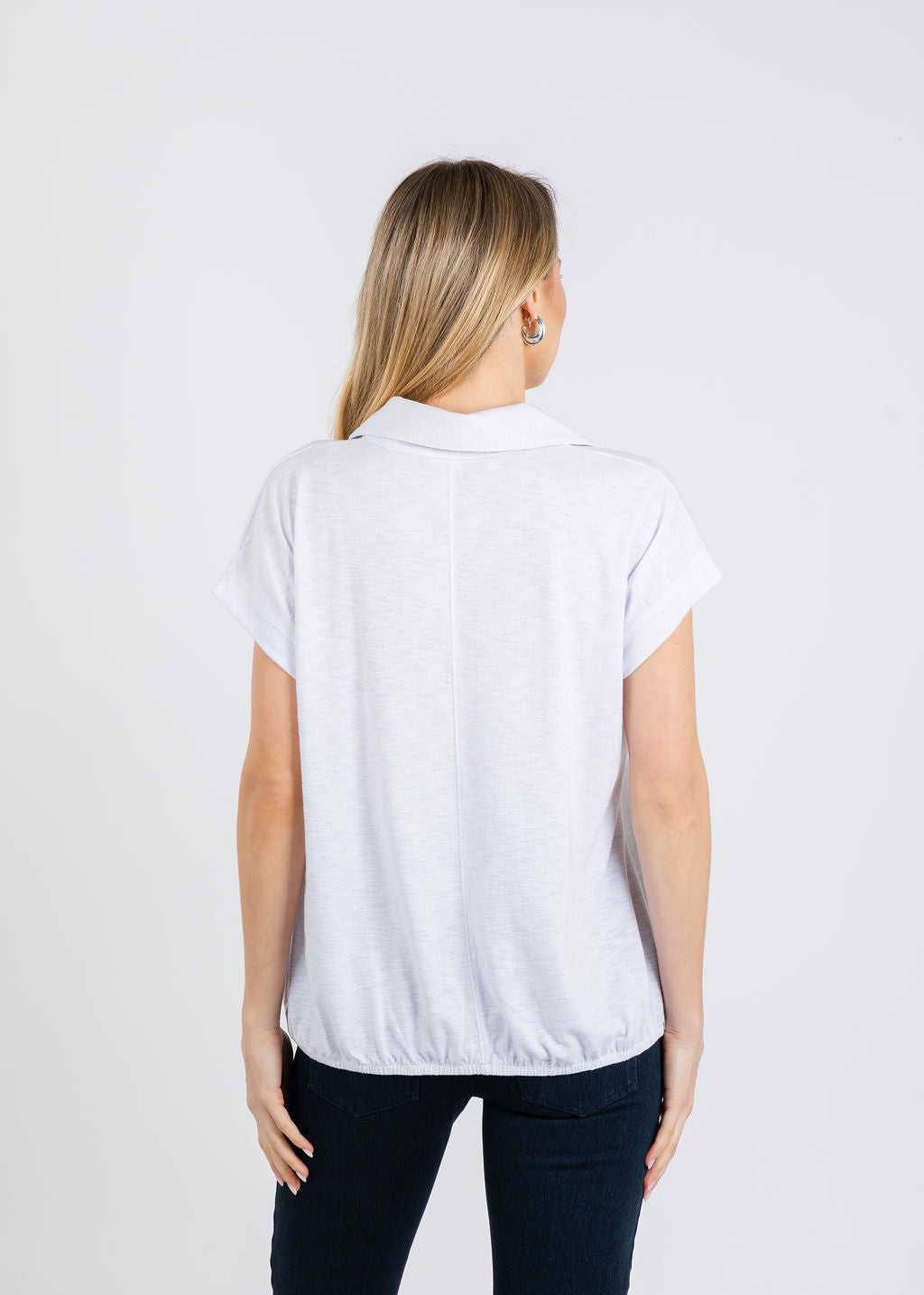 Nally & Millie Wrenley Polo in White available at Barbara Katz