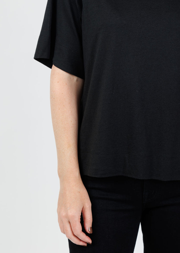 Nation Fable Turtleneck Tee in Jet Black available at Barbara Katz