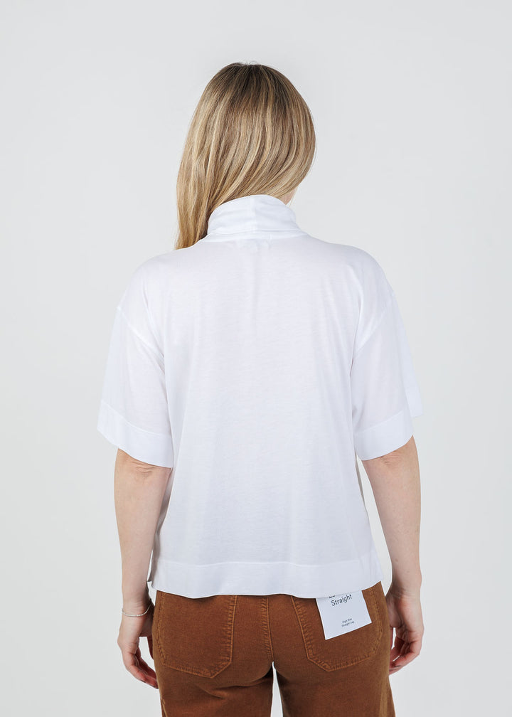 Nation Fable Turtleneck Tee in White available at Barbara Katz