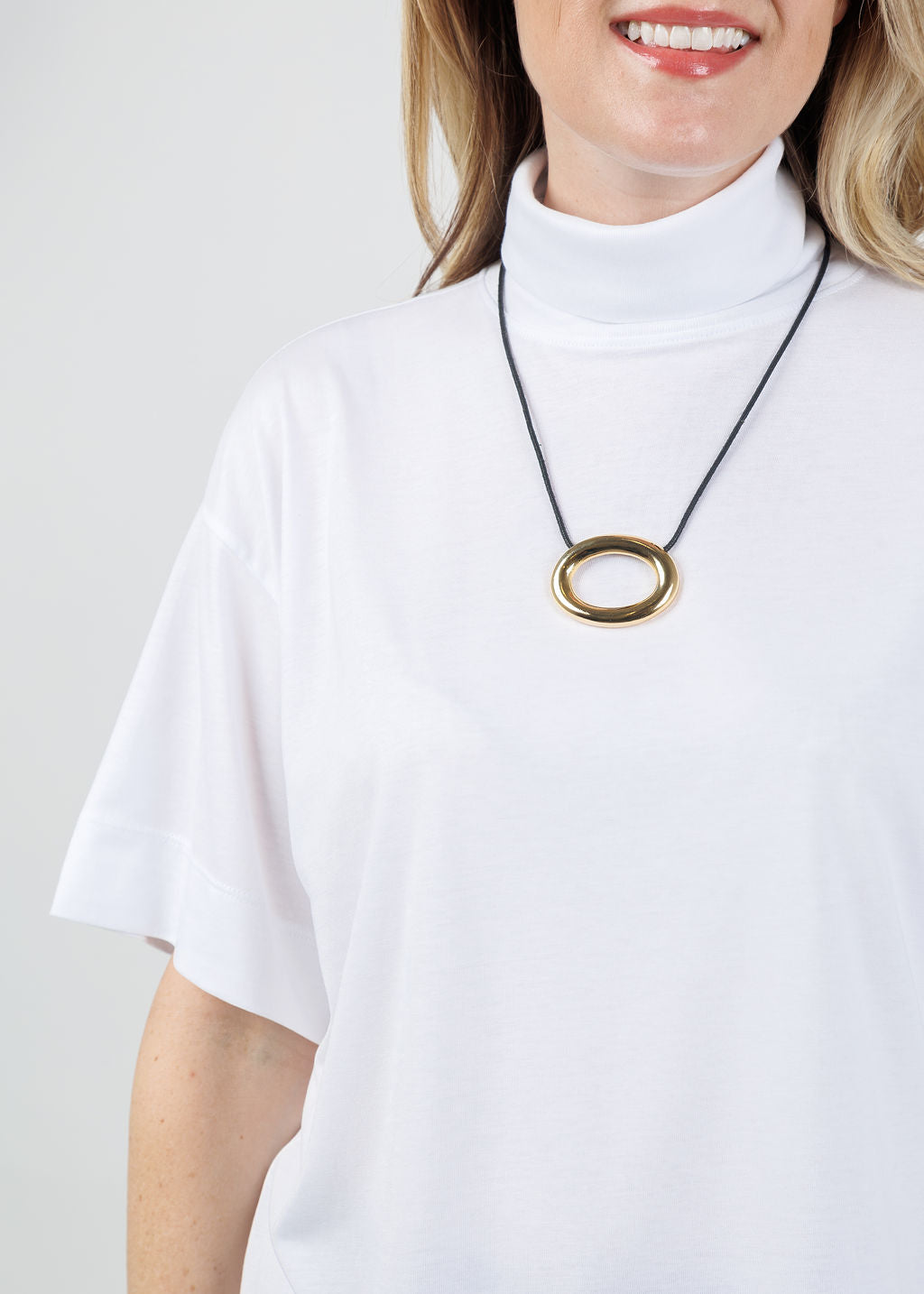 Nation Fable Turtleneck Tee in White available at Barbara Katz