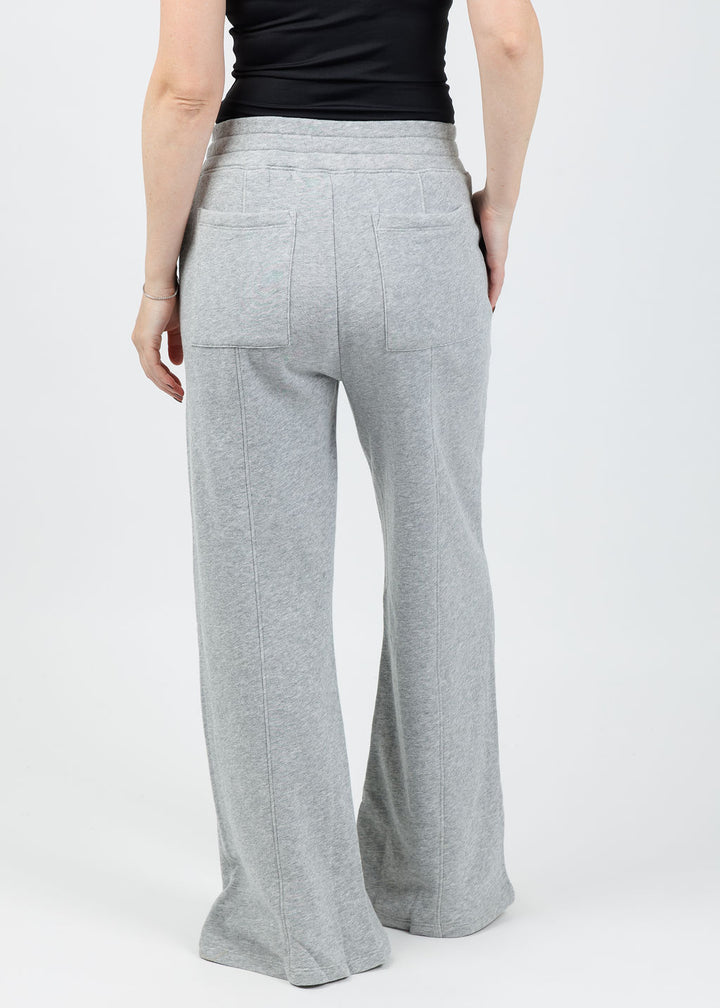 Nation Lincoln Front Slit Knit Pants in Heather Grey available at Barbara Katz