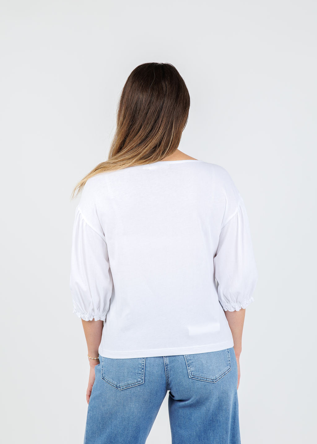 Nation Sandra Boatneck Top in White available at Barbara Katz