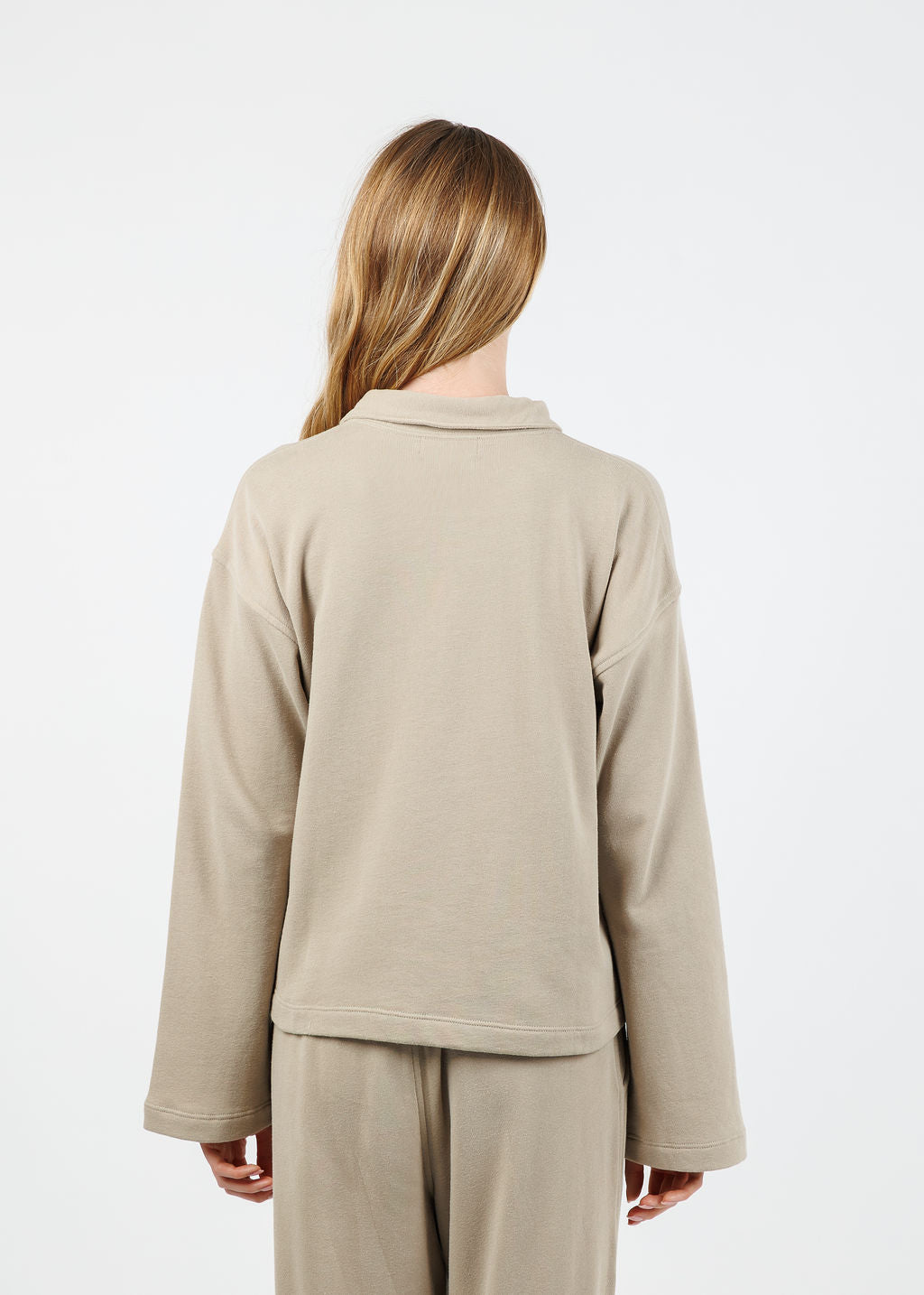Nation Los Angeles Franz Sweatshirt in Vintage Khaki available at Barbara Katz