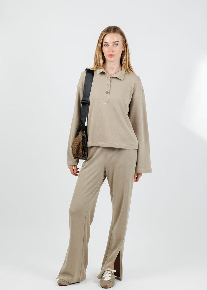 Nation Los Angeles Franz Sweatshirt and Jake Sweatpants in Vintage Khaki available at Barbara Katz