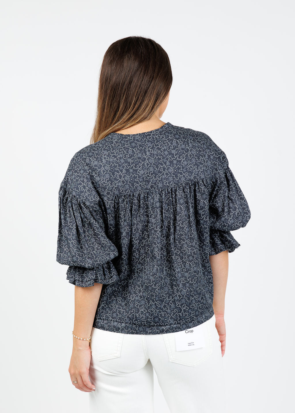 Nation Scarlet Pintuck Printed Blouse in Santa Fe Floral available at Barbara Katz