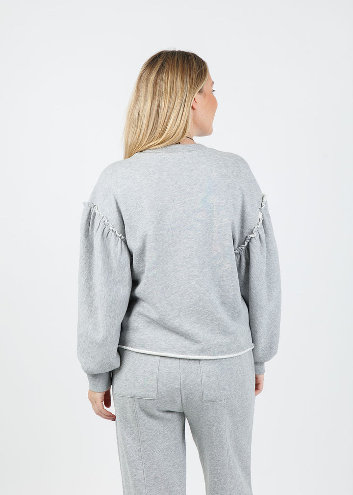 Nation Shane Sweatshirt in Heather Grey available at Barbara Katz