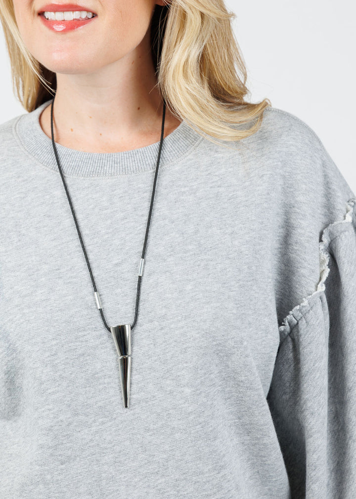 Nation Shane Sweatshirt in Heather Grey available at Barbara Katz