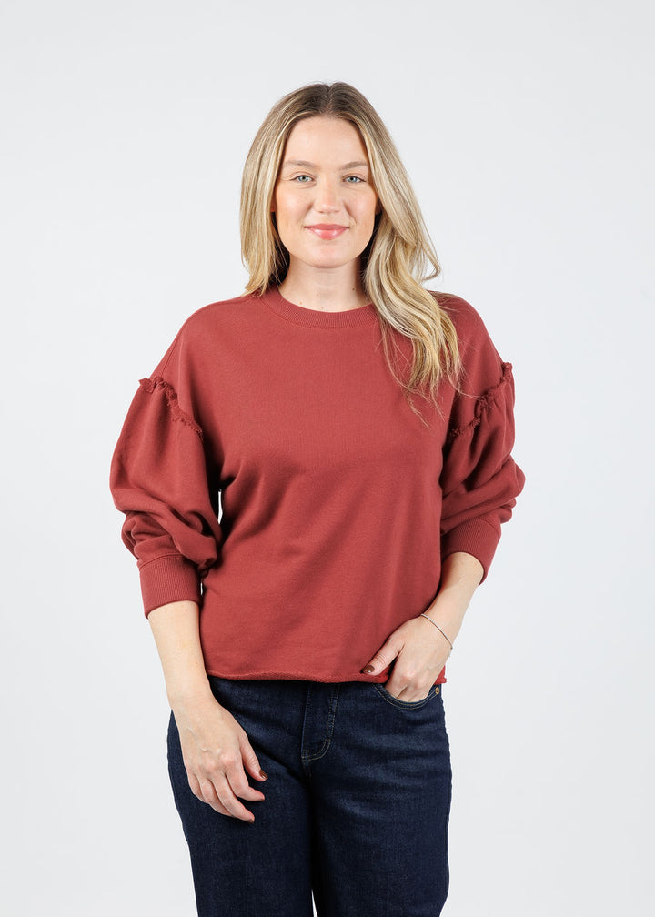 Nation Shane Sweatshirt in Russet available at Barbara Katz
