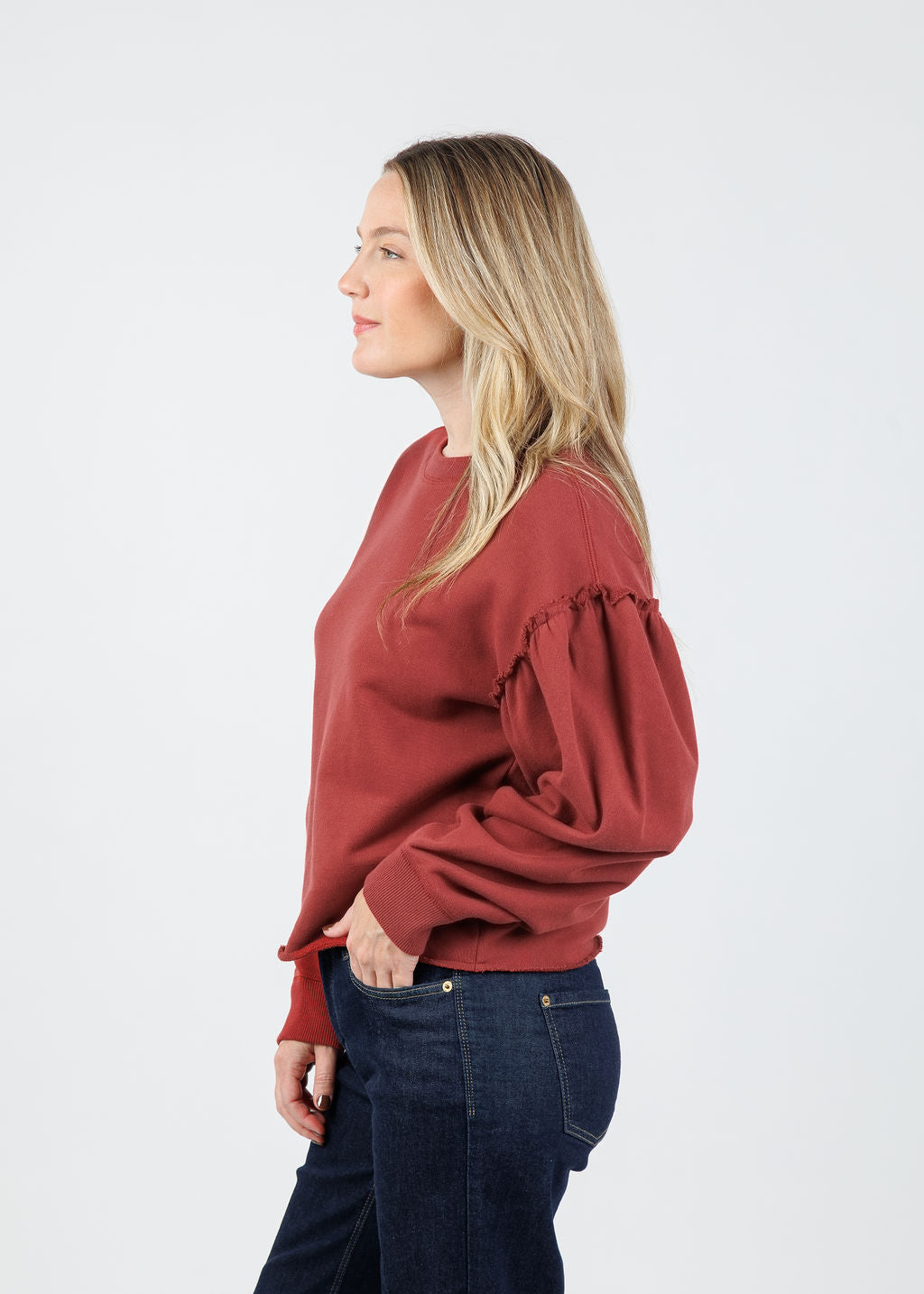 Nation Shane Sweatshirt in Russet available at Barbara Katz