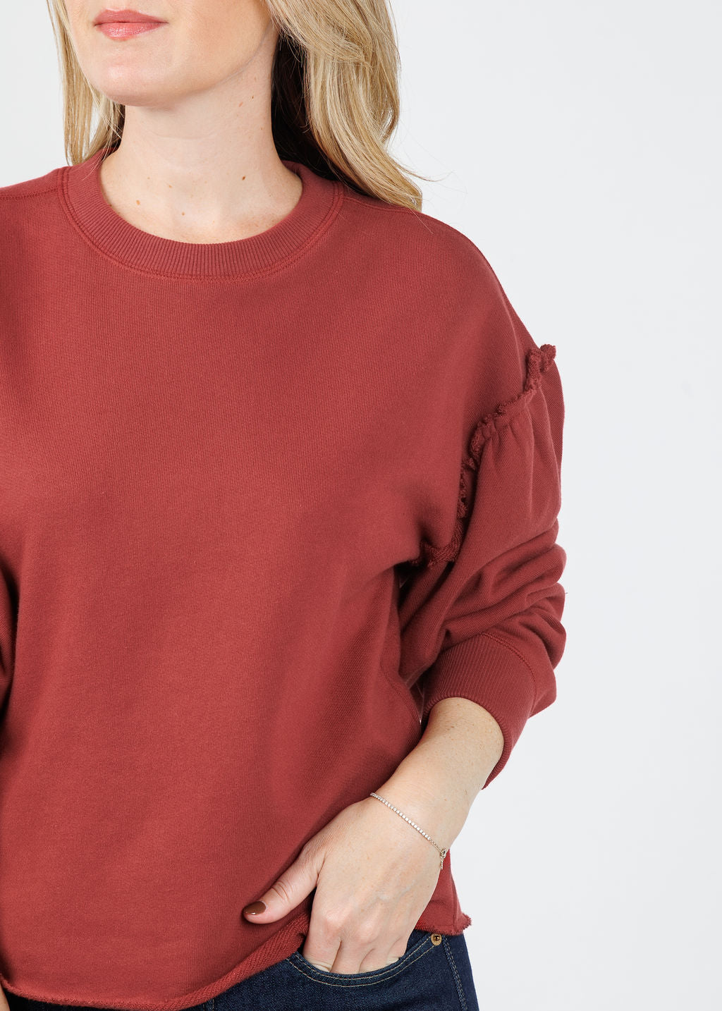 Nation Shane Sweatshirt in Russet available at Barbara Katz