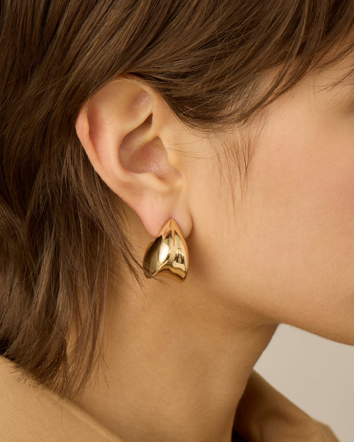 Jenny Bird Paige Puff Earrings in Gold available at Barbara Katz