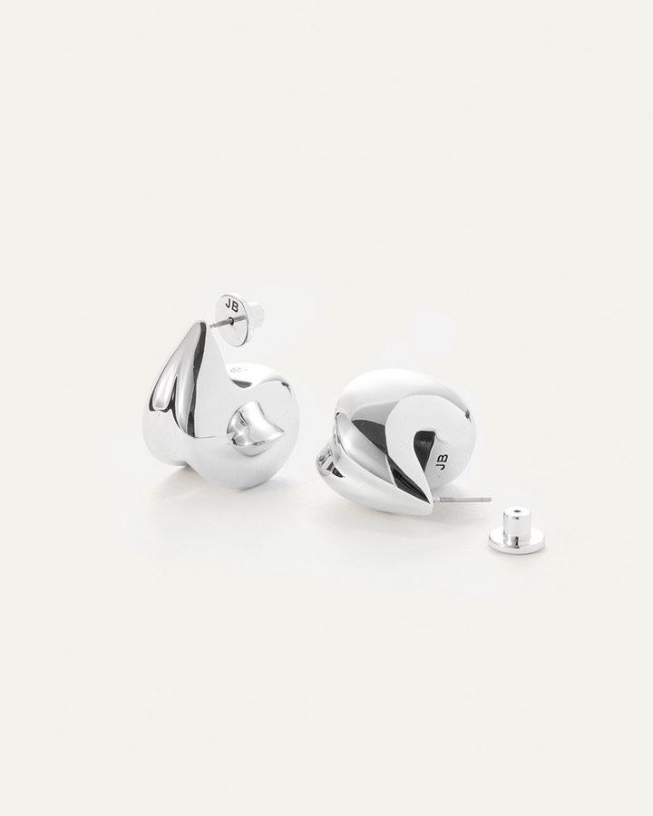Jenny Bird Paige Puff Earrings in Silver available at Barbara Katz