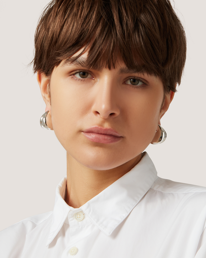 Jenny Bird Paige Puff Earrings in Silver available at Barbara Katz