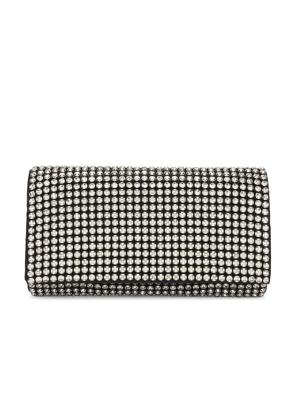 Olga Berg Mariana Crystal Clutch Bag in Black available at Barbara Katz