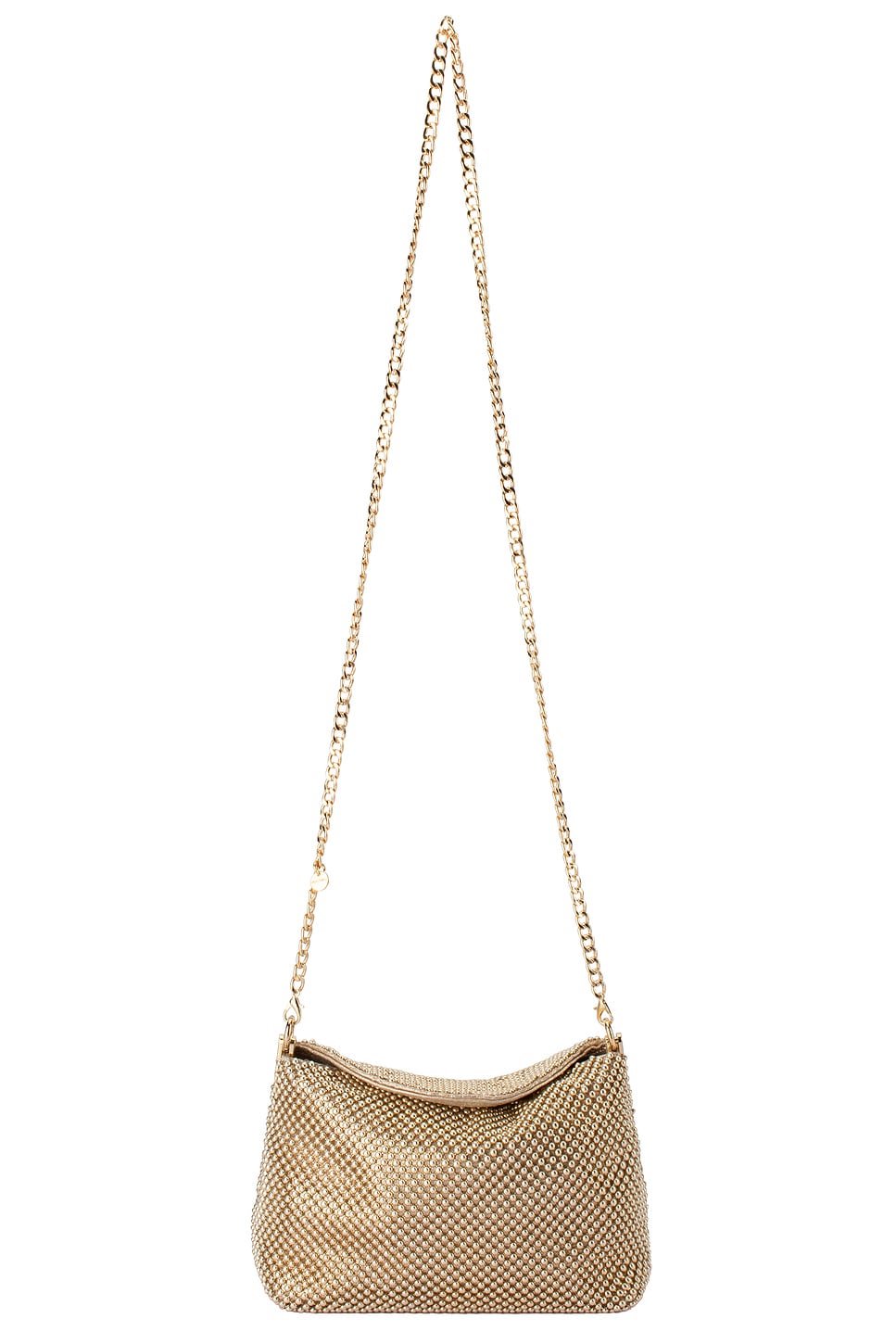 Olga Berg Skylar Ball Mesh Bag in Gold available at Barbara Katz