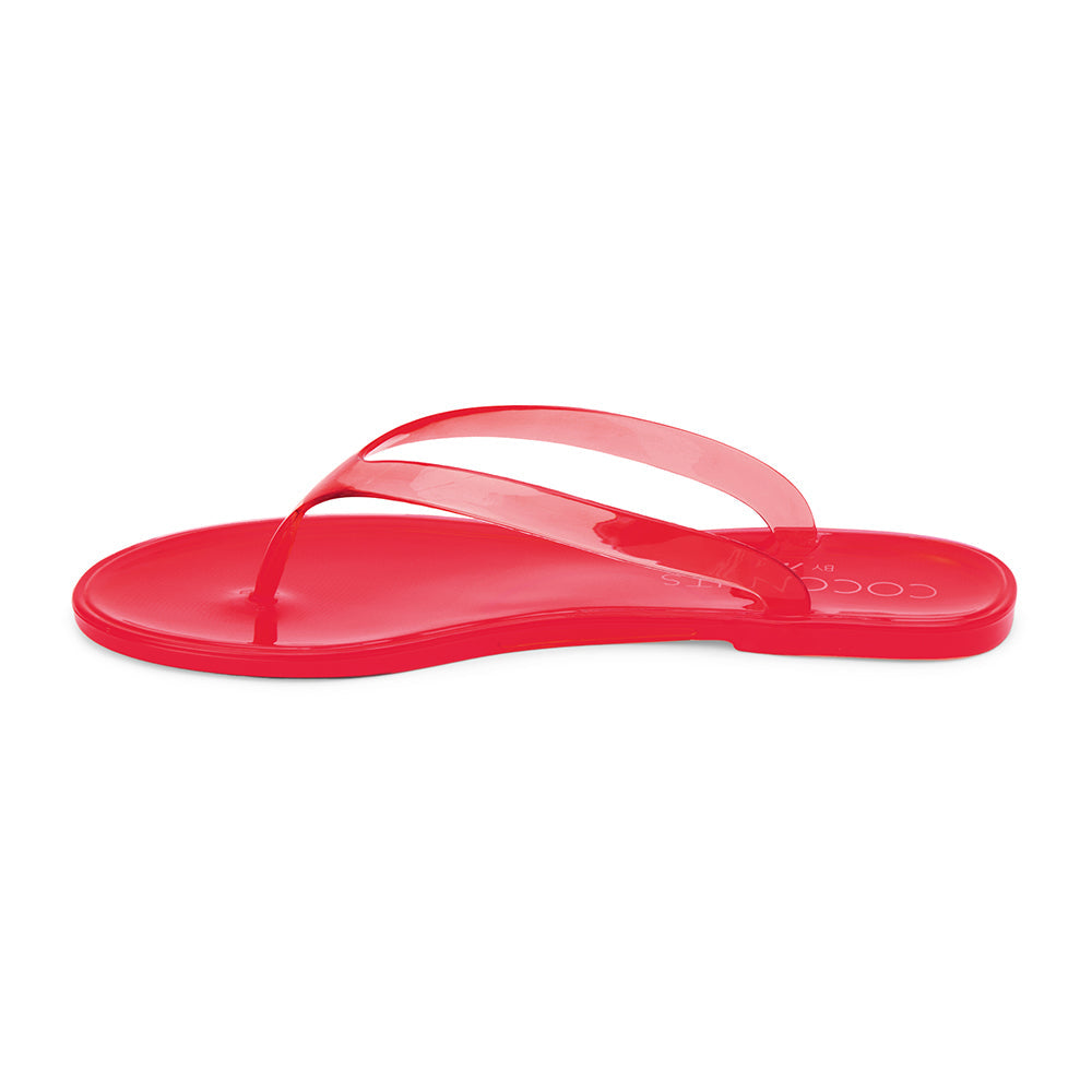 Matisse Olsen Jelly Flip Flop in Red available at Barbara Katz