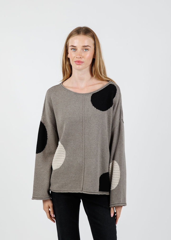 Olivia by Habitat Circle Back Pullover Sweater in Rockridge available at Barbara Katz