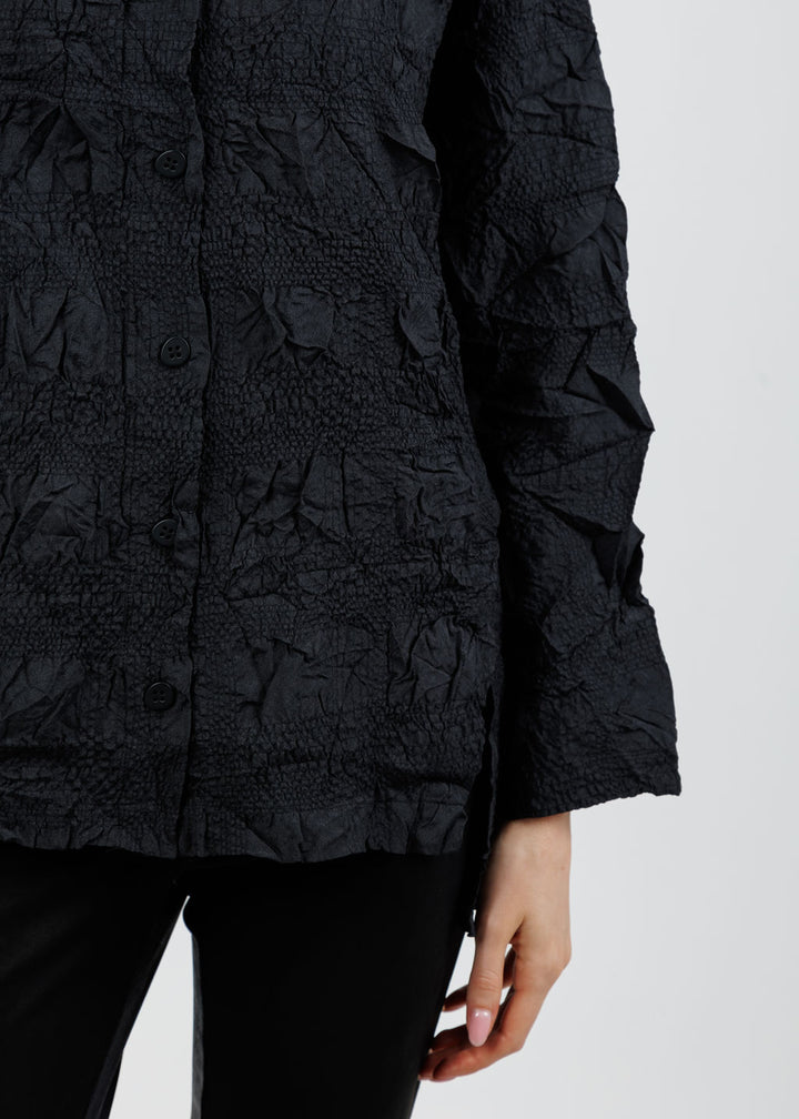 Olivia by Habitat Barcelona Button Down Shirt in Black available at Barbara Katz
