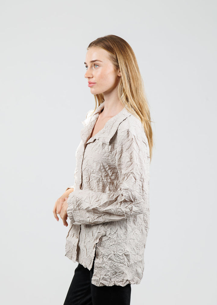 Olivia by Habitat Barcelona Button Down Shirt in Cloud available at Barbara Katz