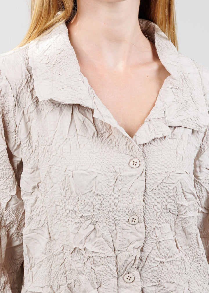 Olivia by Habitat Barcelona Button Down Shirt in Cloud available at Barbara Katz