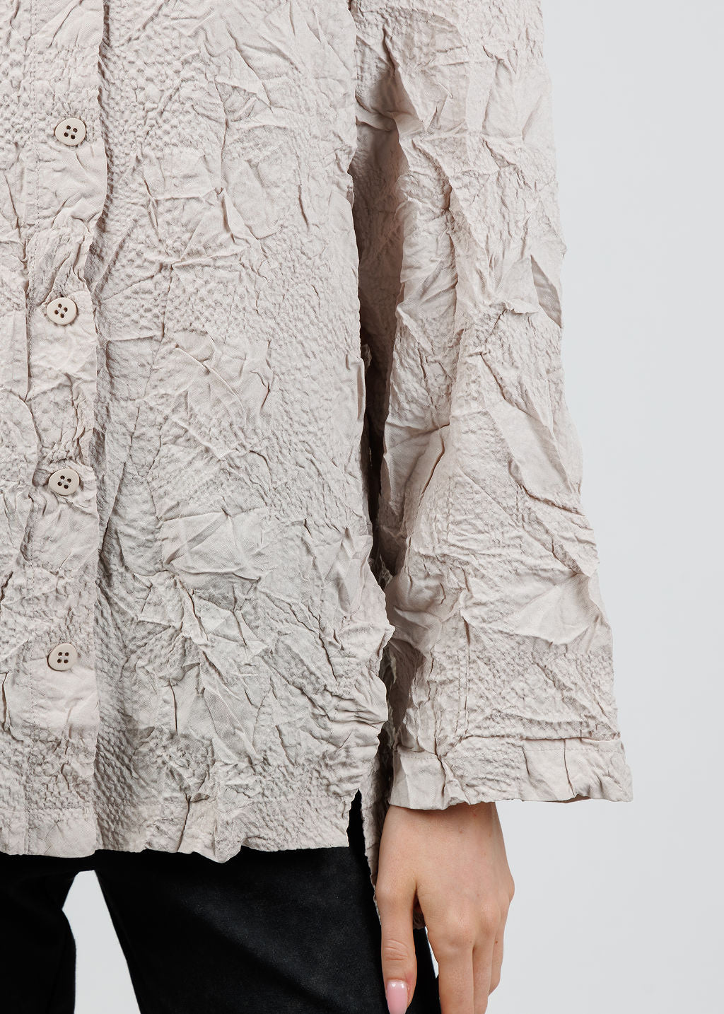 Olivia by Habitat Barcelona Button Down Shirt in Cloud available at Barbara Katz