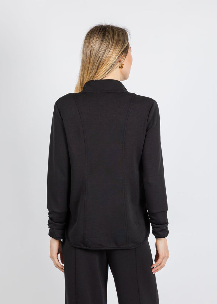 Olivia by Habitat Border Stitch Jacket in Black available at Barbara Katz