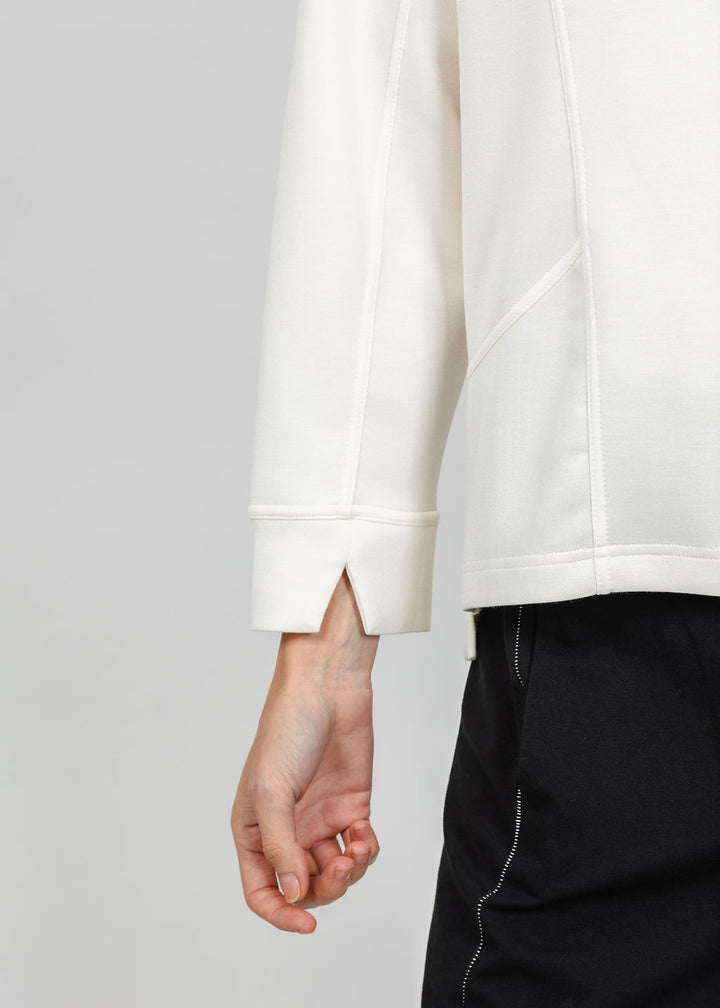 Olivia by Habitat Border Stitch Pullover Sweater in Ivory available at Barbara Katz