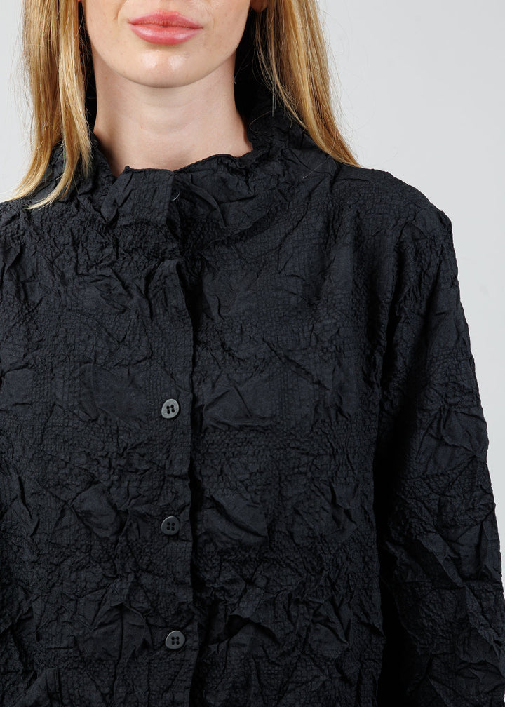 Olivia by Habitat Cinched Pocket Top in Black available at Barbara Katz