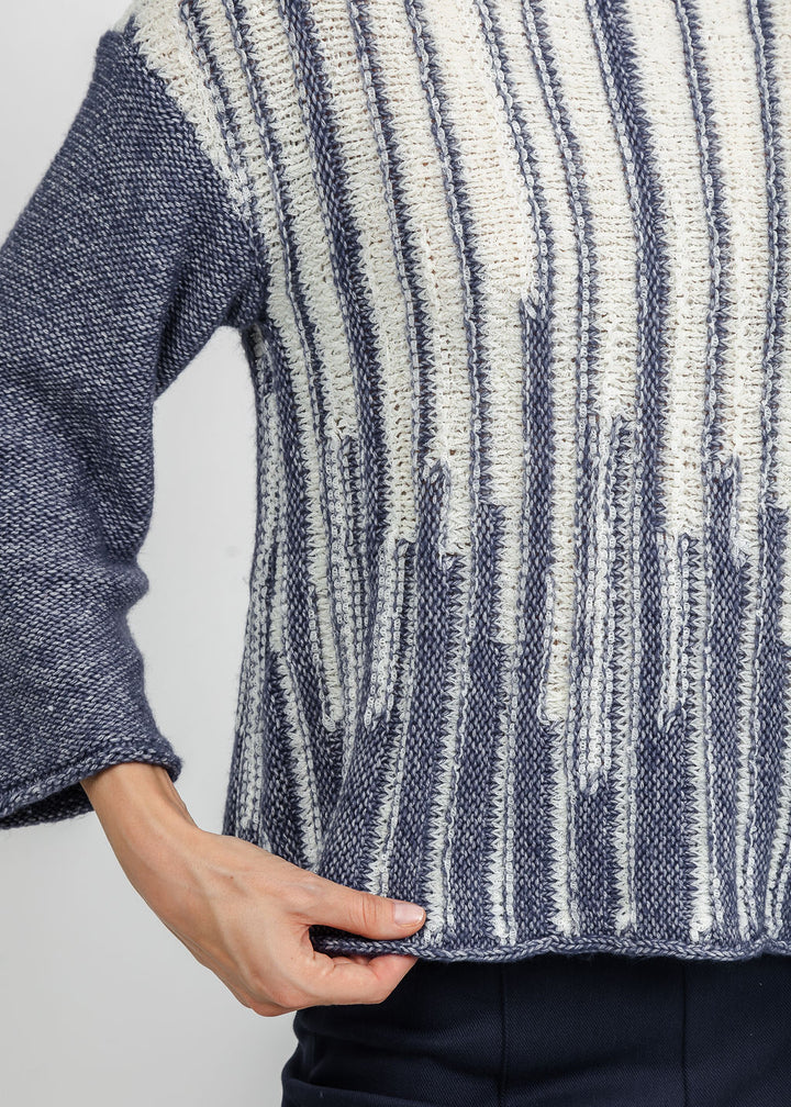 Olivia by Habitat Cloud Nine Pullover Sweater in Denim available at Barbara Katz