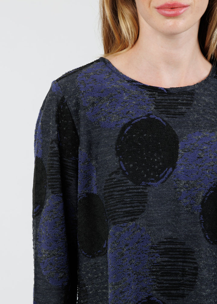 Olivia by Habitat Easy Dot Spotlight Knit Jet Setter Top in Dusk available at Barbara Katz