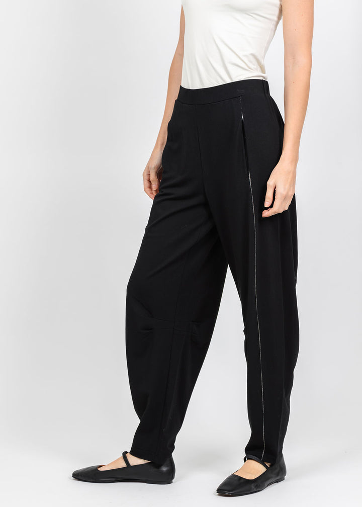 Olivia by Habitat Essential Layers Barrel Pant in Black available at Barbara Katz