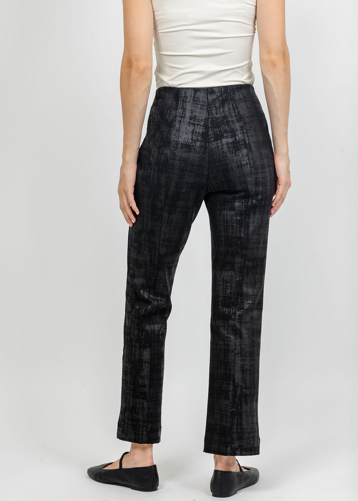 Olivia by Habitat Foil Painted Denim Kick Flare Pant in Black available at Barbara Katz