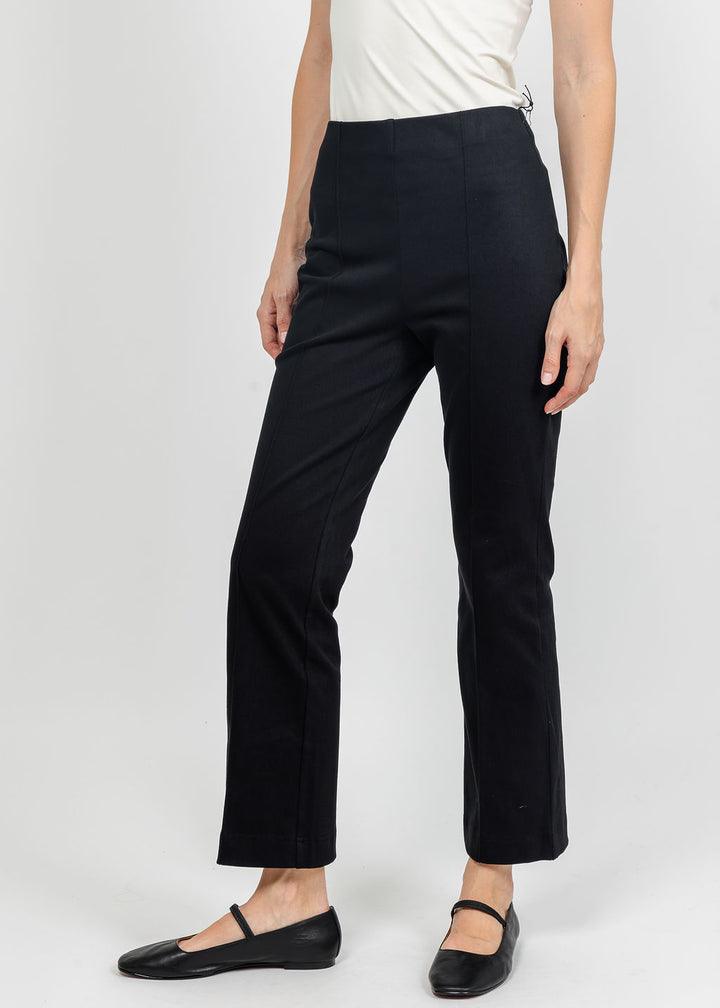 Olivia by Habitat Knit Denim Kick Flare Pant in Black available at Barbara Katz