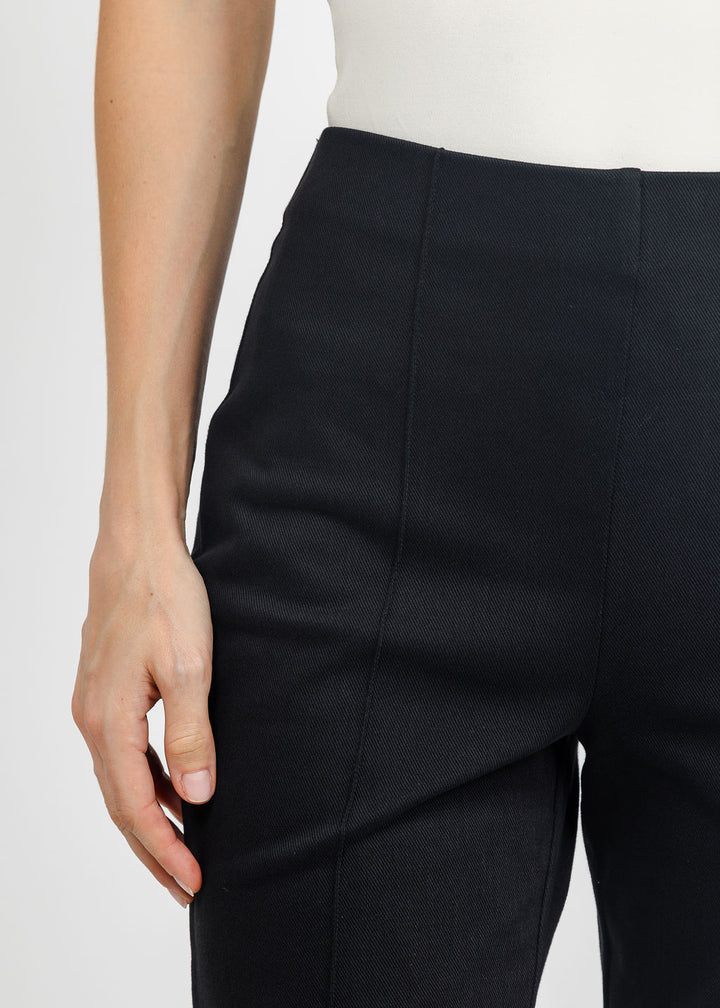 Olivia by Habitat Knit Denim Kick Flare Pant in Black available at Barbara Katz