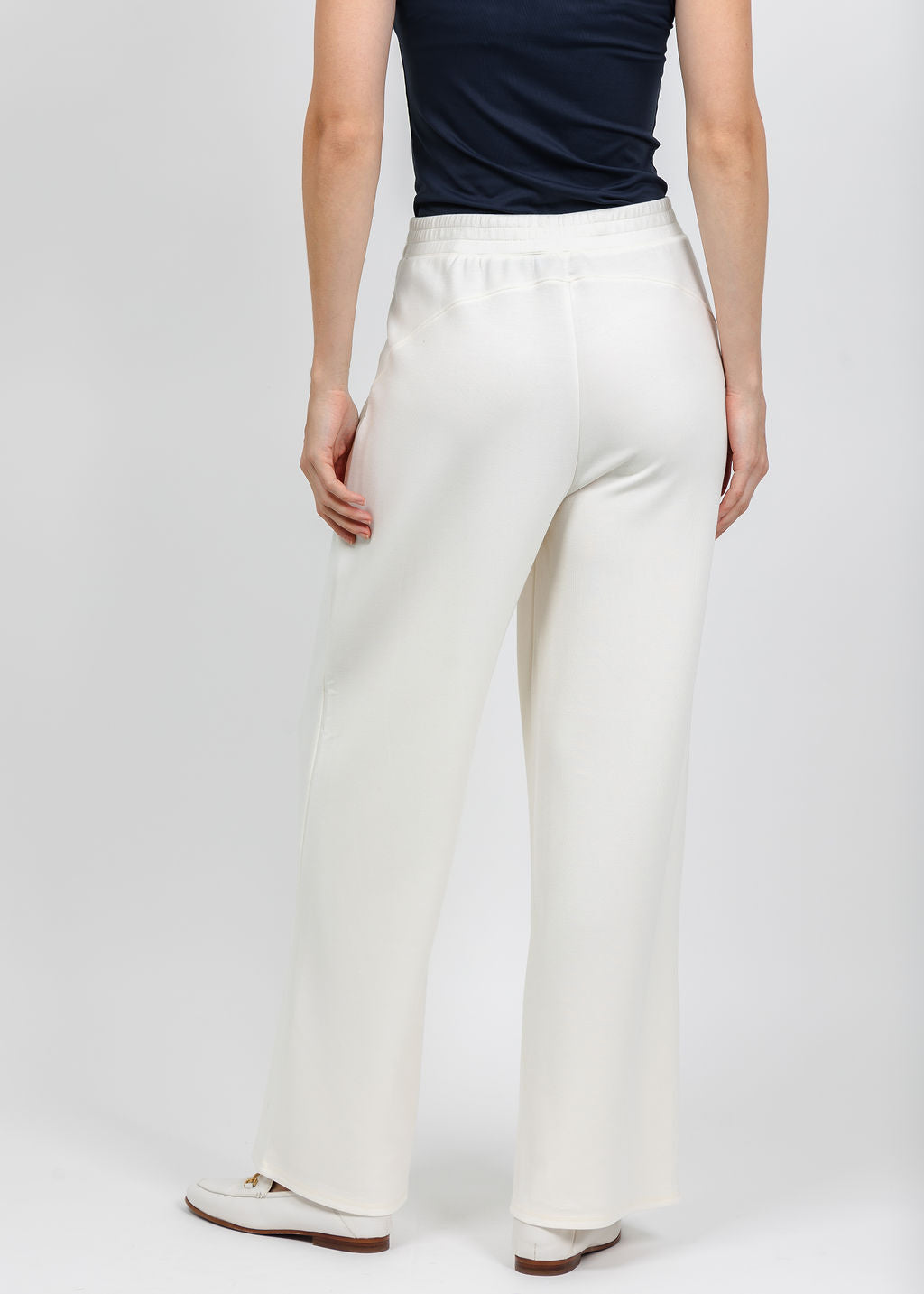 Olivia by Habitat Knit Trek Pant in Ivory available at Barbara Katz