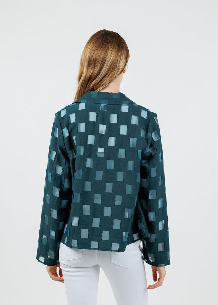 Olivia by Habitat Outside The Box Easy Shirt Jacket in Marine available at Barbara Katz