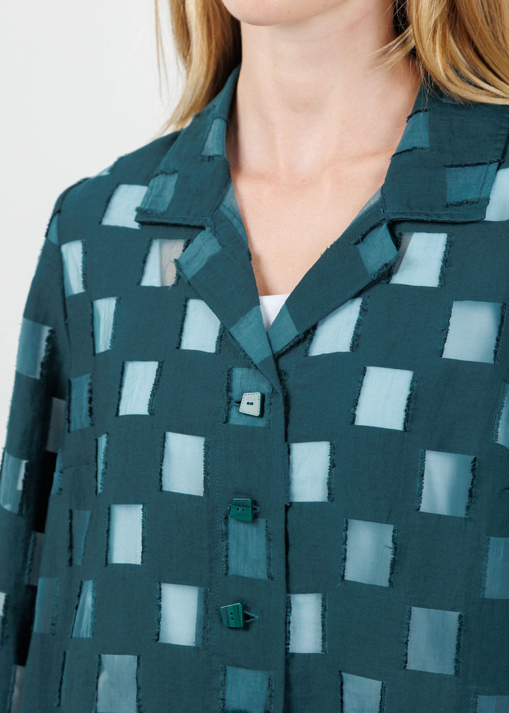 Olivia by Habitat Outside The Box Easy Shirt Jacket in Marine available at Barbara Katz