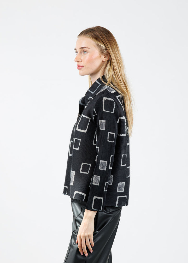 Olivia by Habitat Parisian Pleat Night Out Jacket in Black available at Barbara Katz