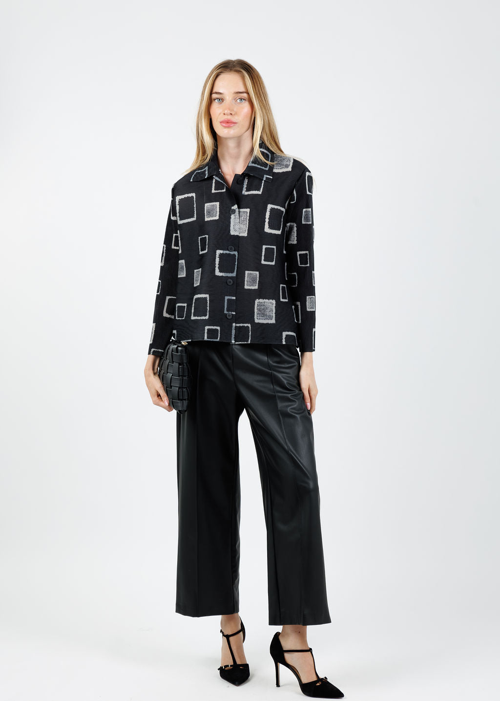 Olivia by Habitat Parisian Pleat Night Out Jacket in Black available at Barbara Katz