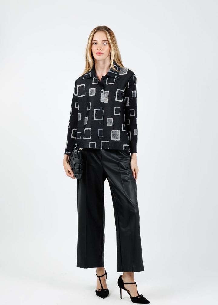 Olivia by Habitat Parisian Pleat Night Out Jacket in Black available at Barbara Katz