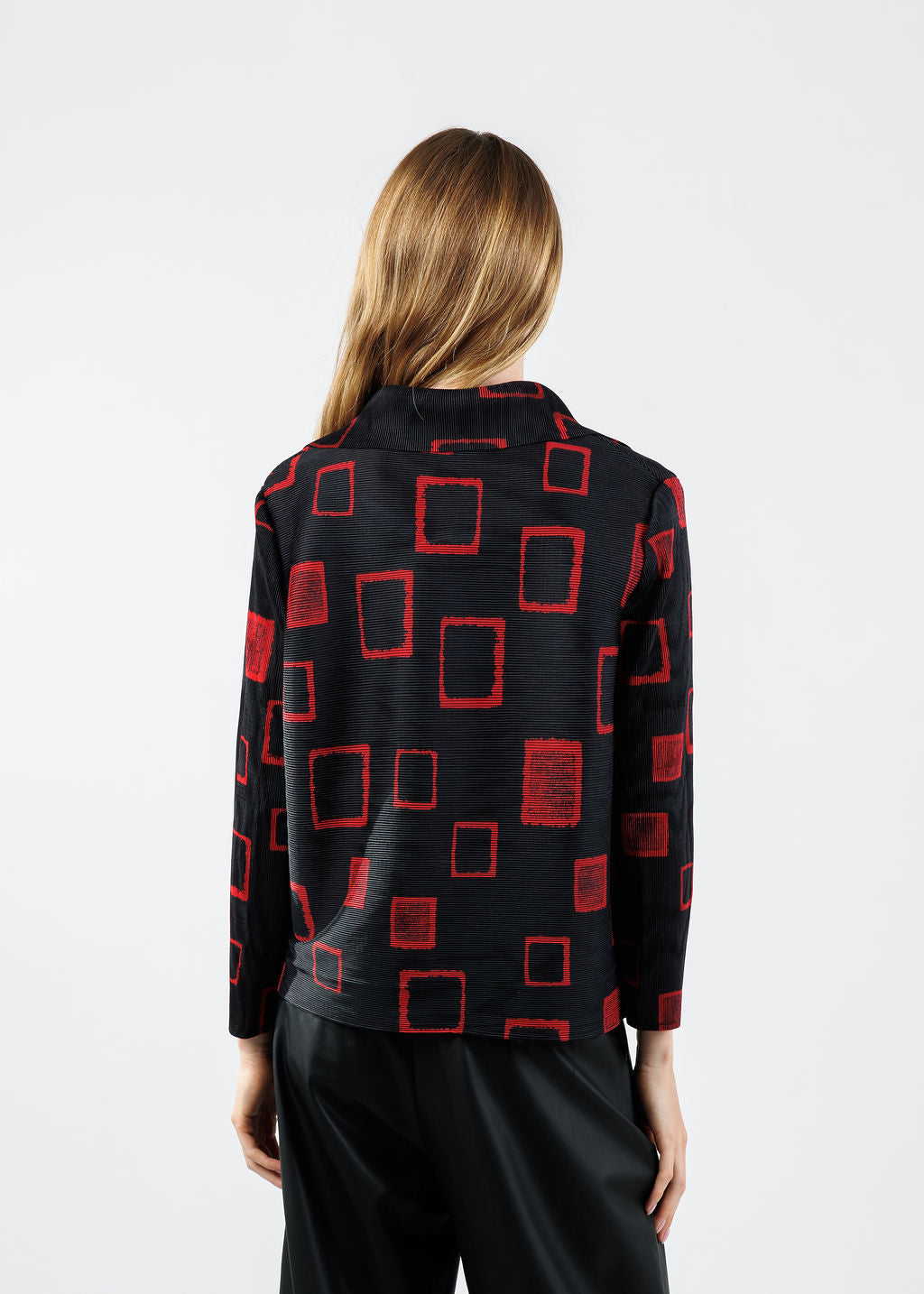Olivia by Habitat Parisian Pleat Night Out Jacket in Chili available at Barbara Katz