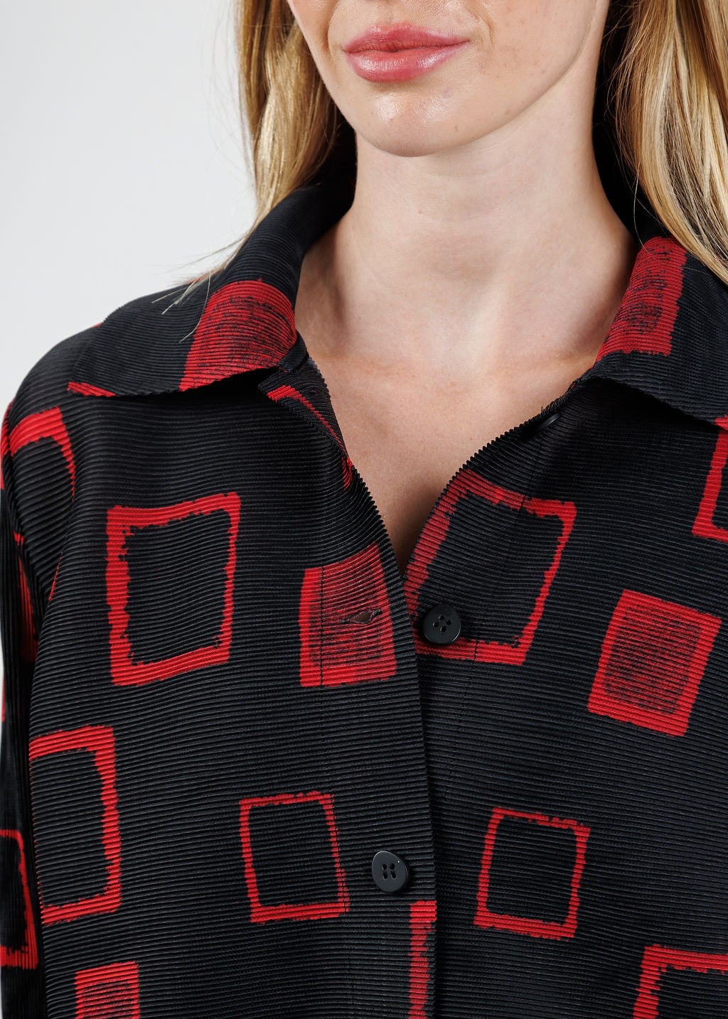 Olivia by Habitat Parisian Pleat Night Out Jacket in Chili available at Barbara Katz