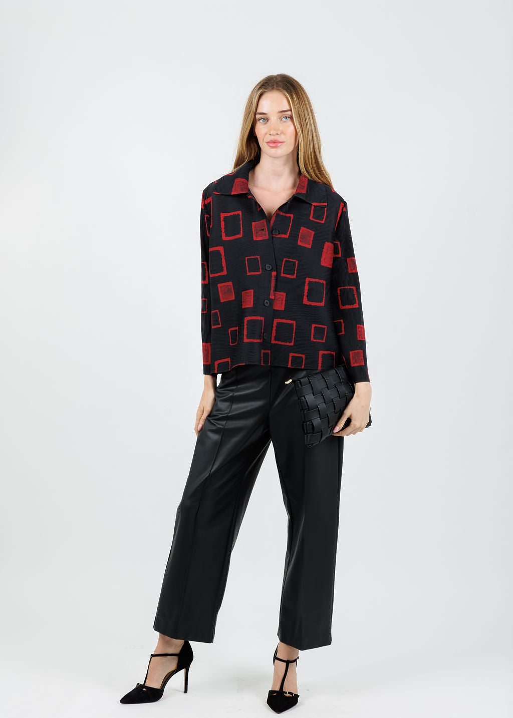 Olivia by Habitat Parisian Pleat Night Out Jacket in Chili available at Barbara Katz