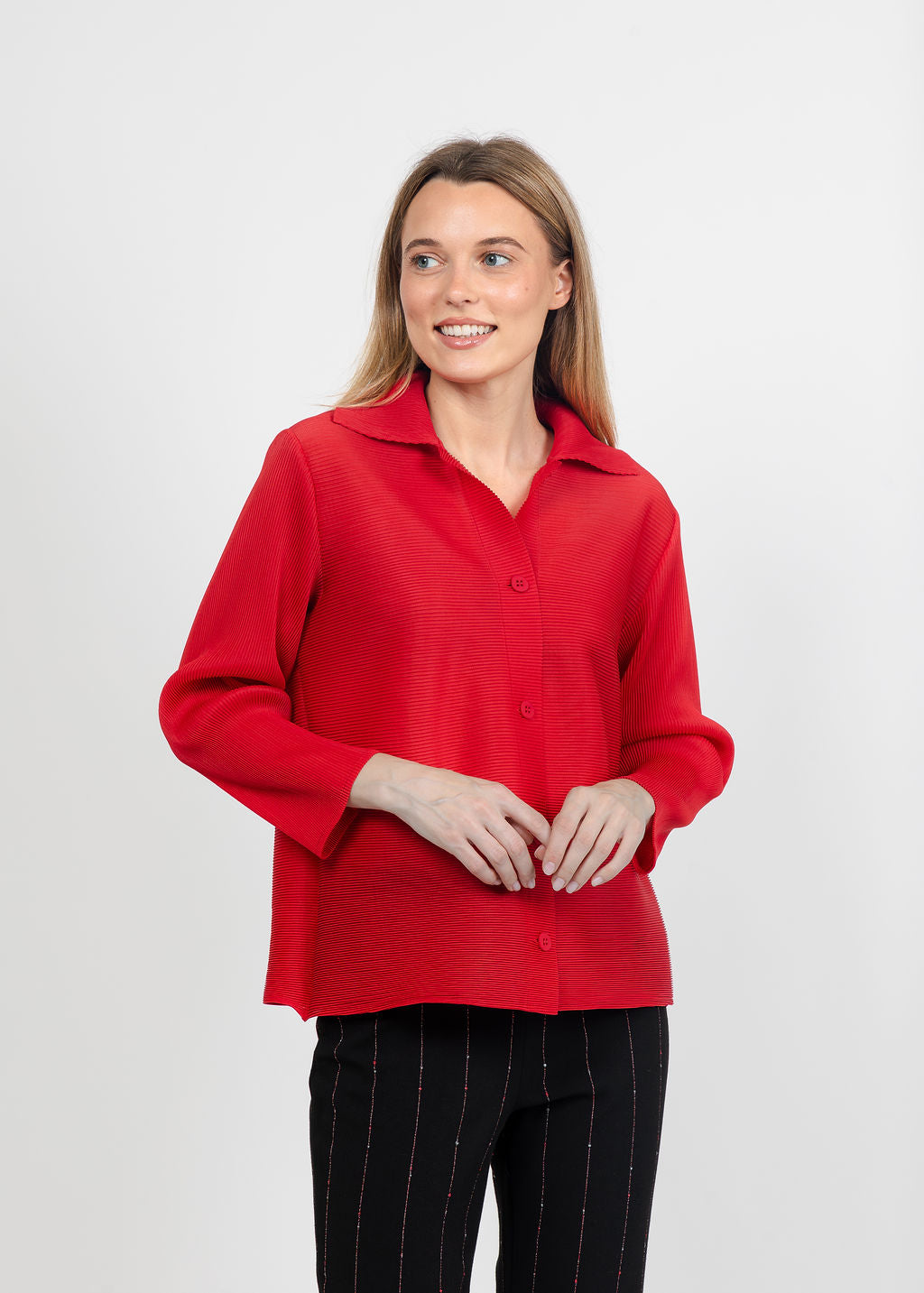 Olivia by Habitat Parisian Pleats Night Out Jacket in Roma available at Barbara Katz