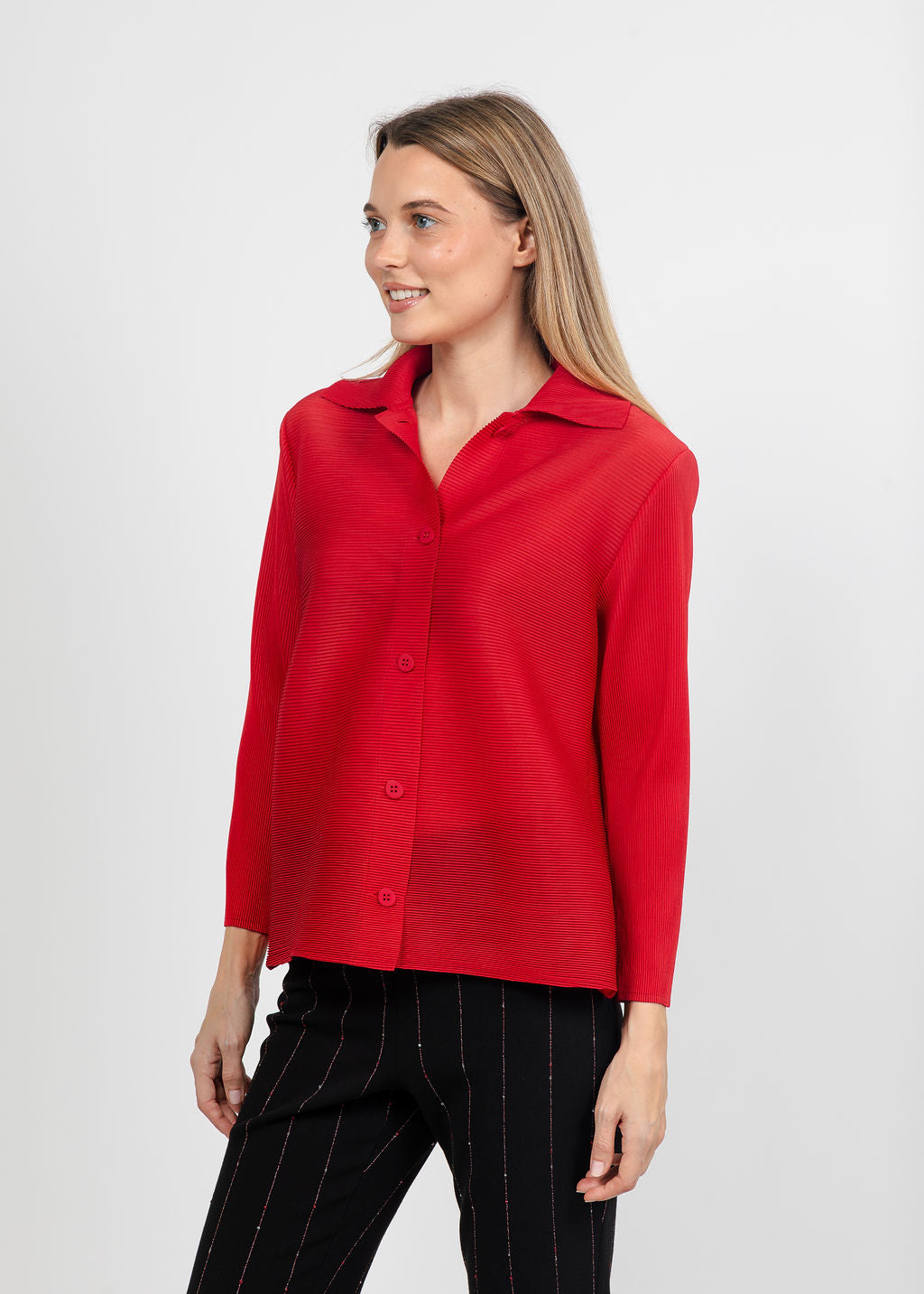 Olivia by Habitat Parisian Pleats Night Out Jacket in Roma available at Barbara Katz