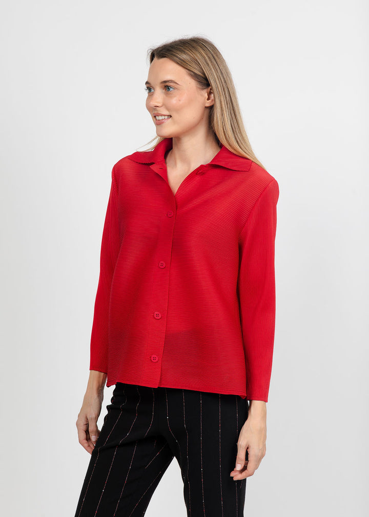 Olivia by Habitat Parisian Pleats Night Out Jacket in Roma available at Barbara Katz