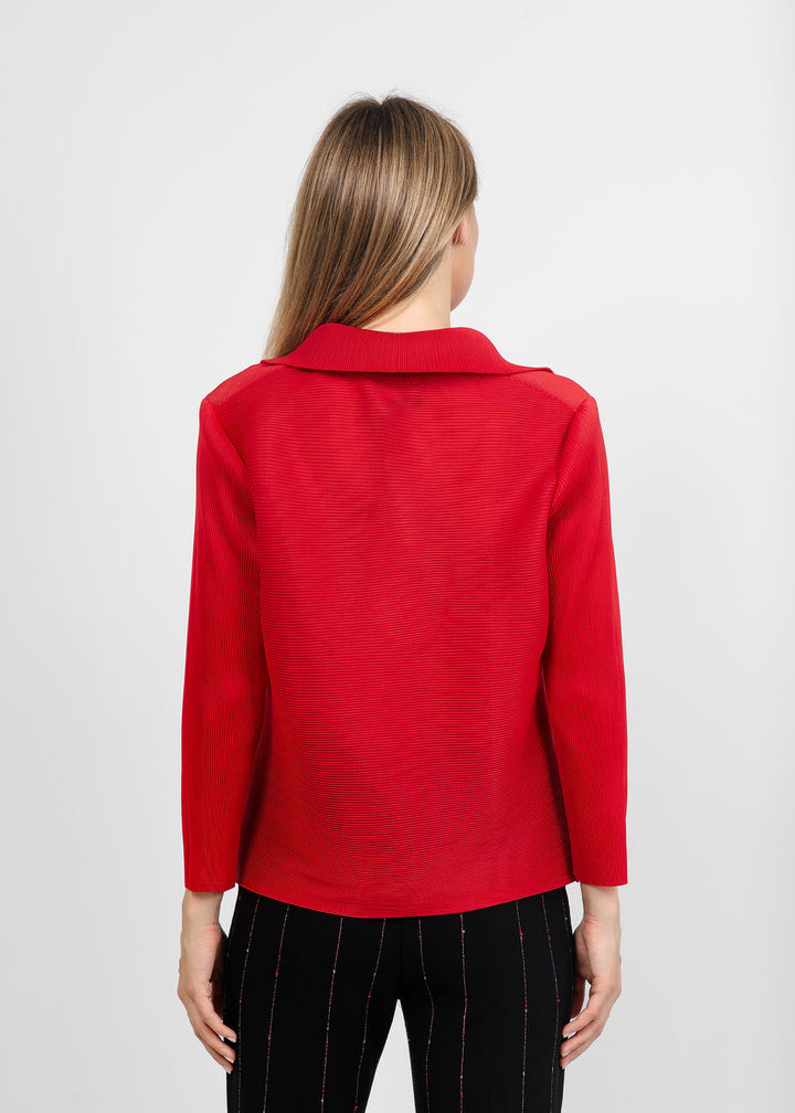Olivia by Habitat Parisian Pleats Night Out Jacket in Roma available at Barbara Katz